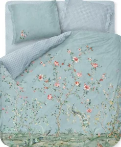 Sengetøj 200x220 cm - Okinawa blue - Vendbar dobbelt dynebetræk - 100% bomuld - Pip Studio sengetøj