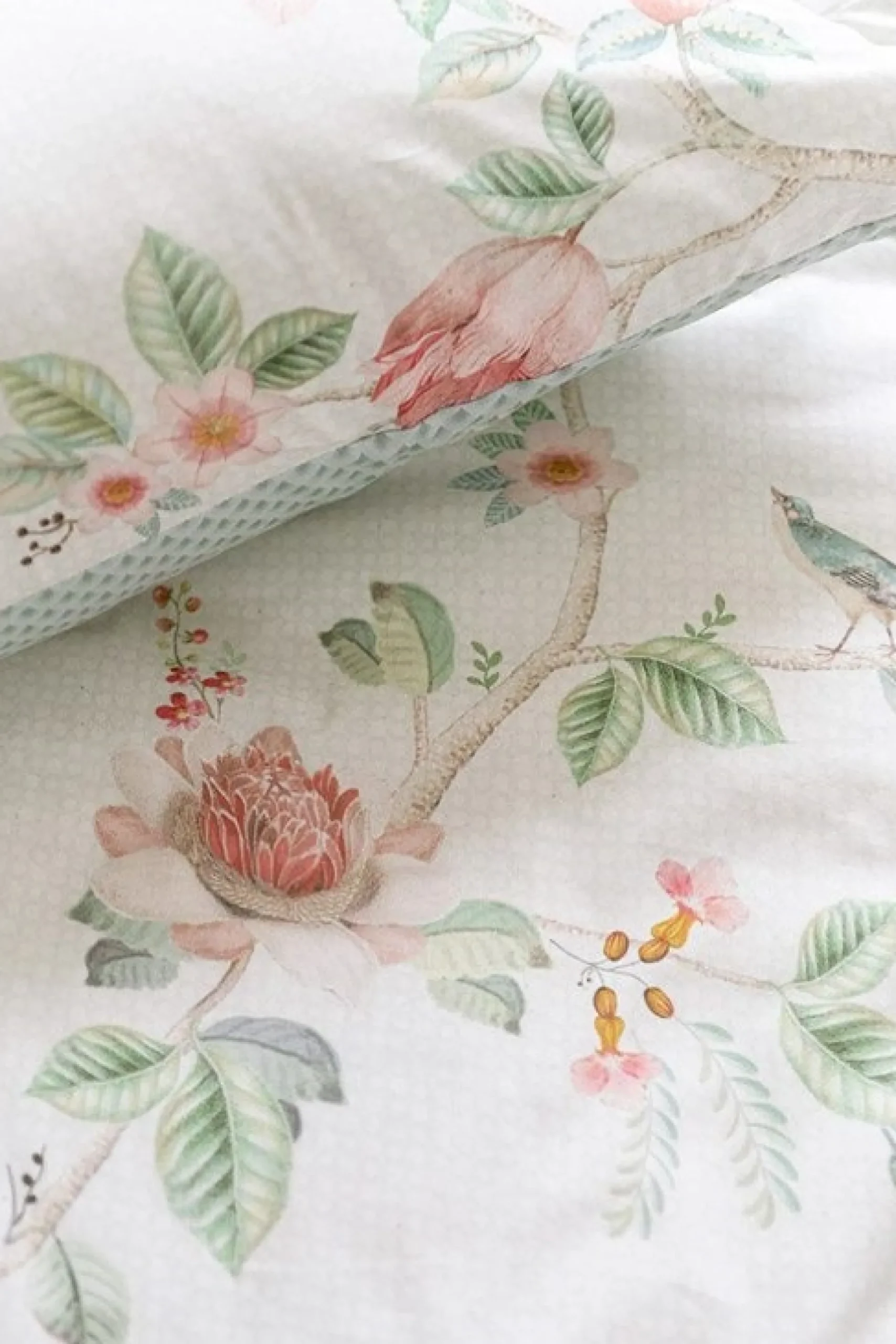 Sengetøj 200x220 cm - Okinawa white - Vendbar dobbelt dynebetræk - 100% bomuld - Pip Studio sengetøj