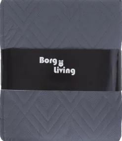 Sengetæppe - 140X240 cm - Vendbart Mørkegrå og lysegrå - Tæppe til enkelseng