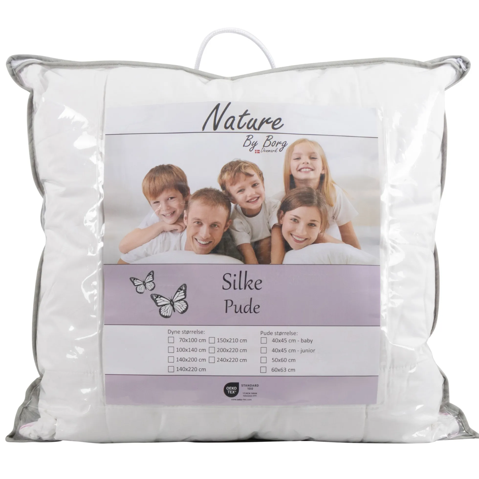 Silkepude - 100% Blødt bambus bolster - Pude 60x63 cm - 3 kammer hovedpude - Nature By Borg