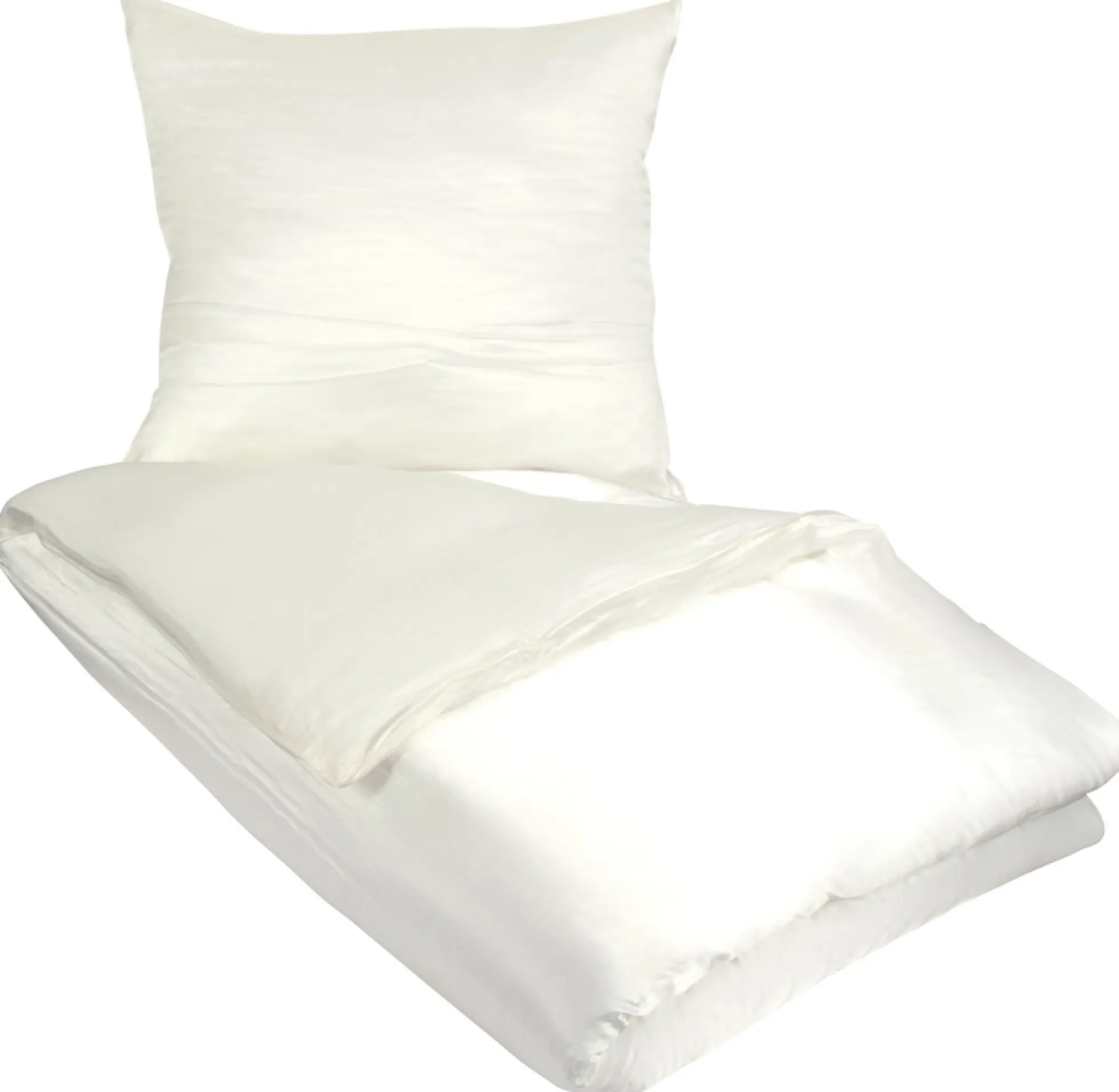 Silke sengetøj 240x220 cm - Hvidt sengetøj - King size - 100% Silke - Butterfly Silk