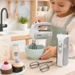 Sølv håndmixer til legekøkken - 21 cm - Bosch køkkenlegetøj