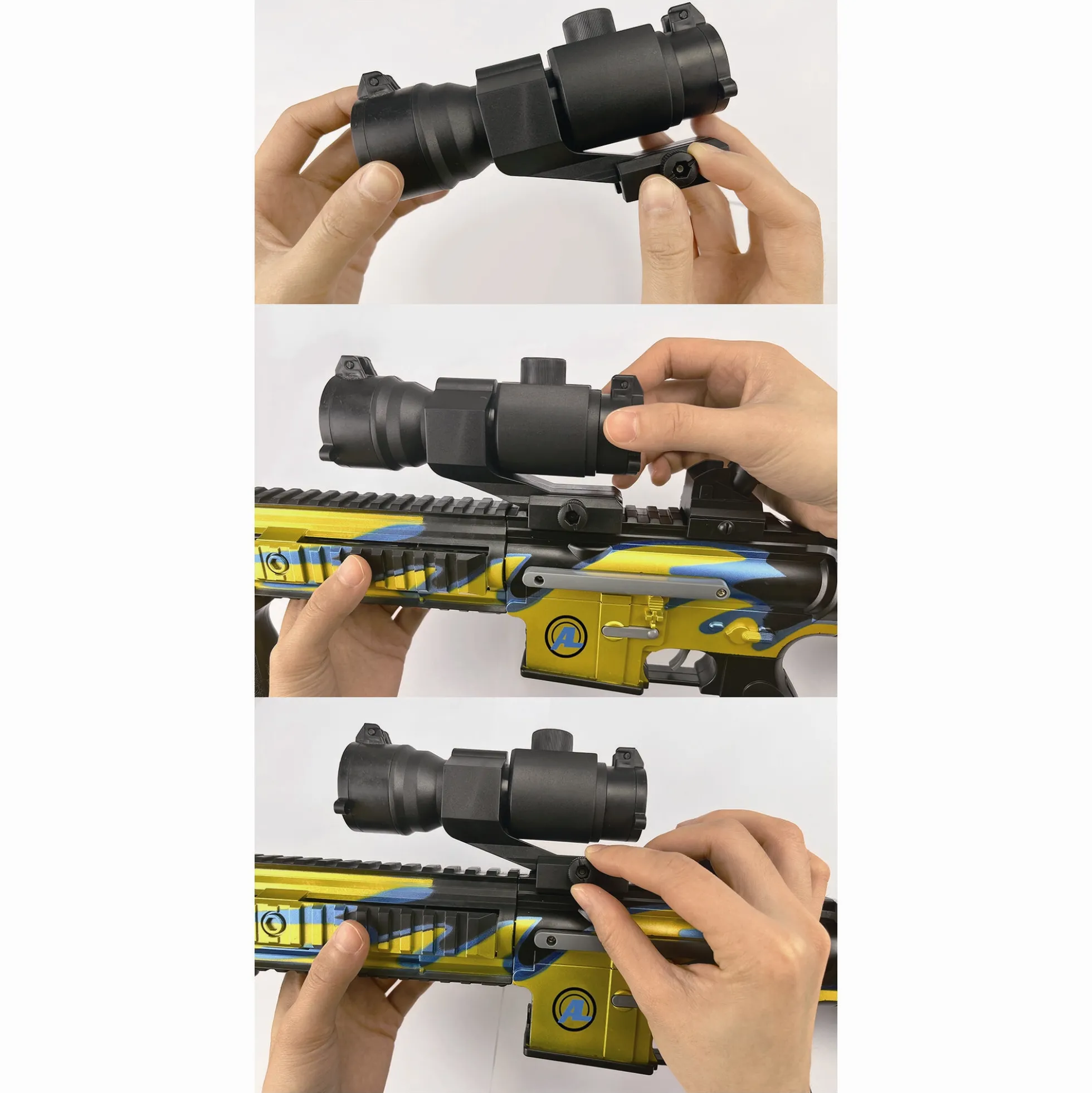 Sniper 416 XA3 softbullet-gevær med kikkert - 20 skumpile - 74 cm