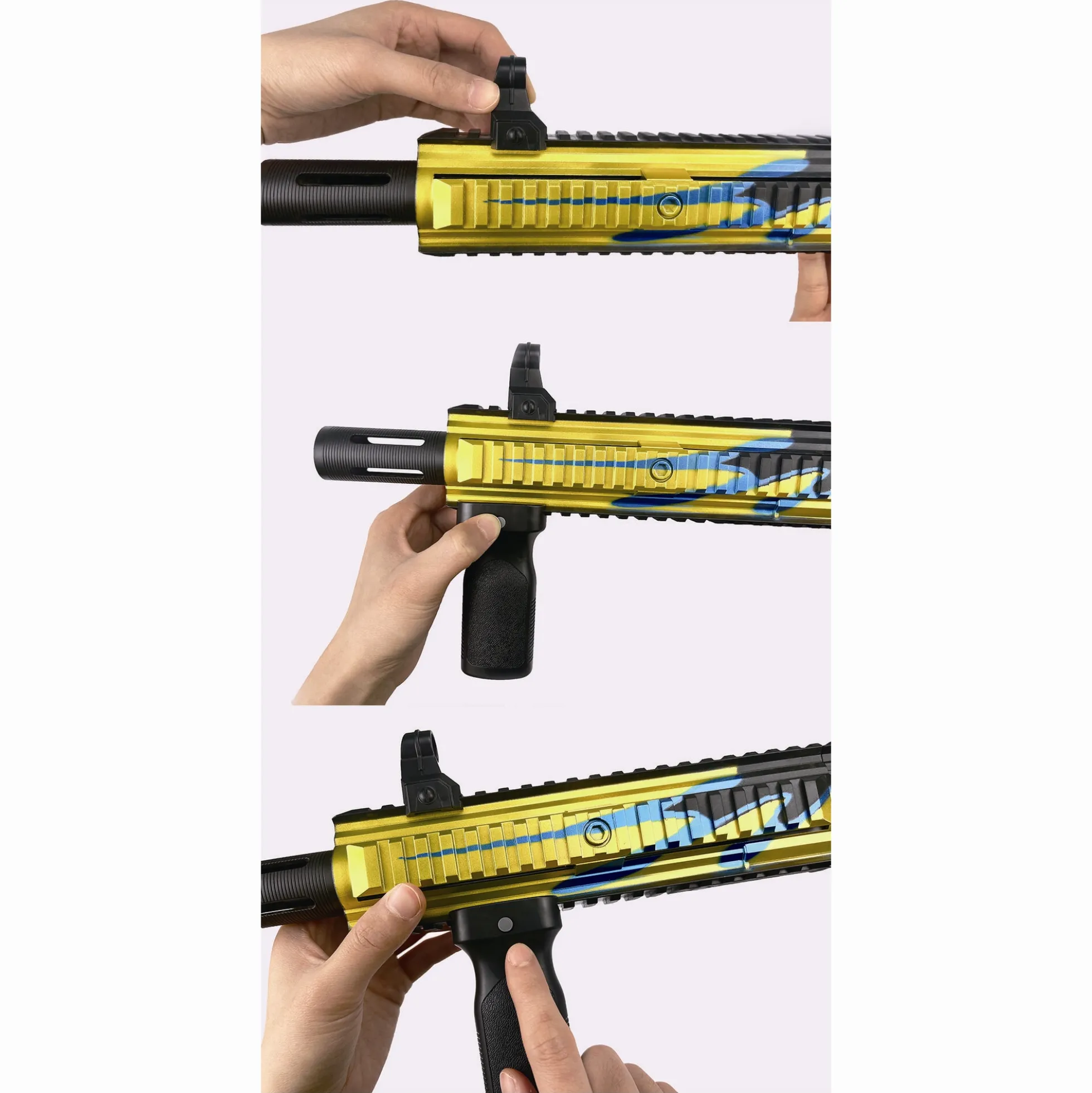 Sniper 416 XA3 softbullet-gevær med kikkert - 20 skumpile - 74 cm