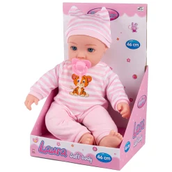 Softbodydukke - Laura med sut 46 cm - Lyserød