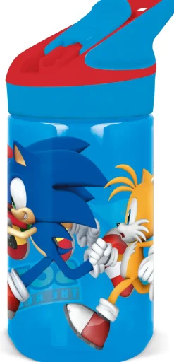 Sonic drikkedunk - Vandflaske med flipfunktion og sugerør