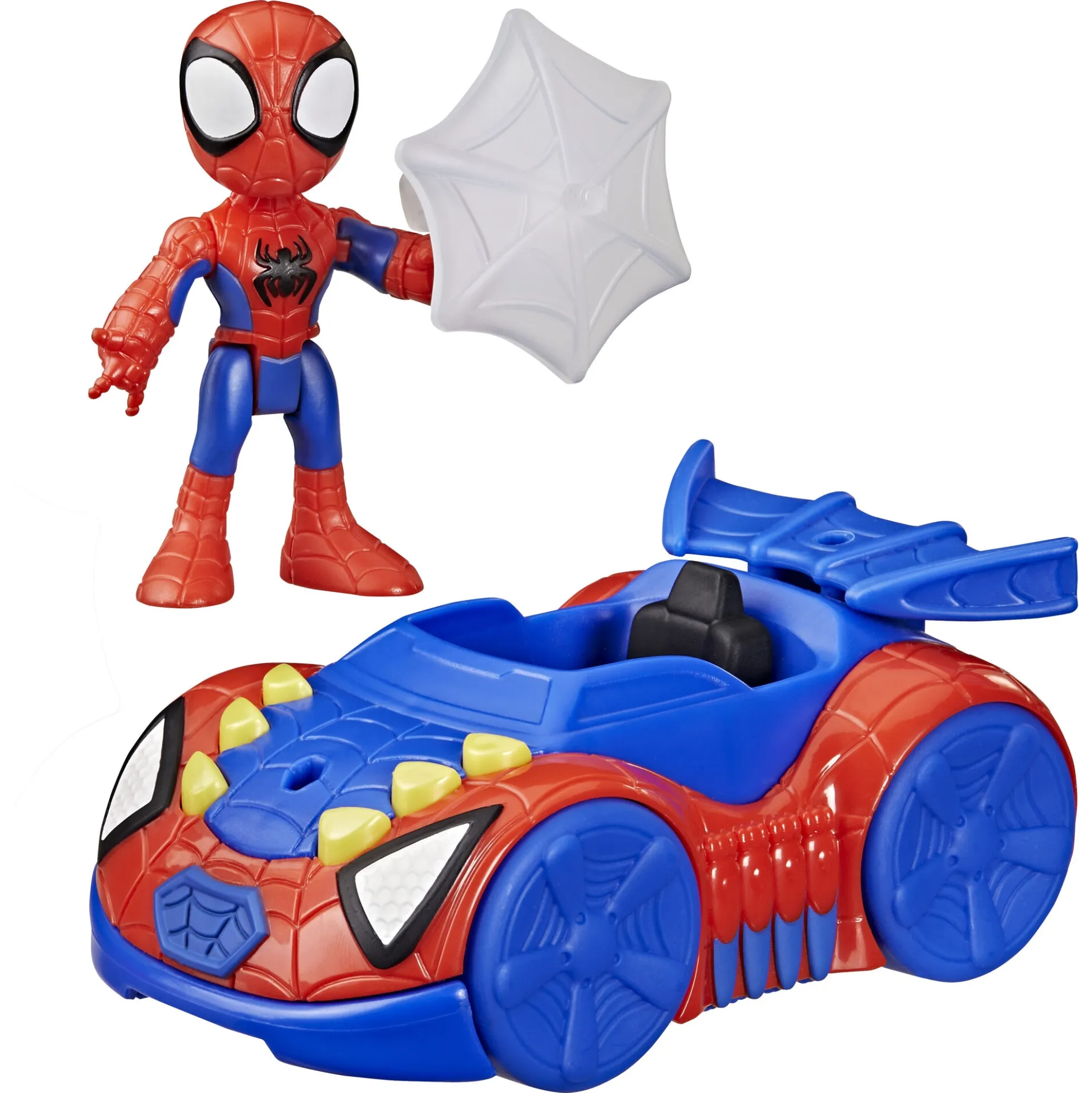 Spidey Web Crawler køretøj med figur og nettilbehør - 7,6 cm