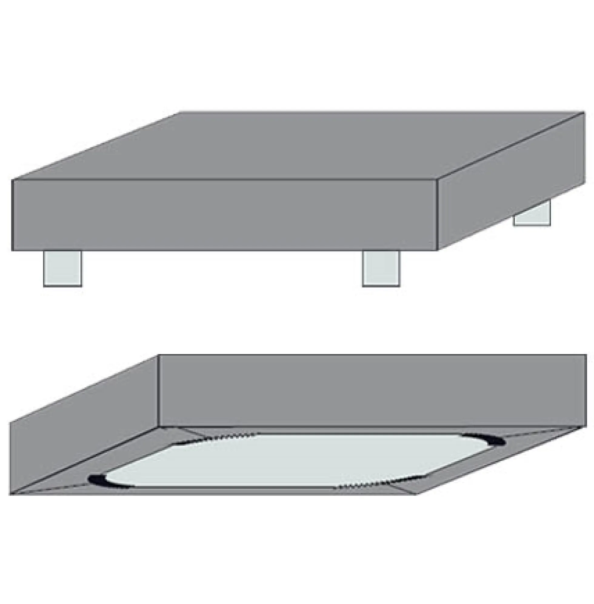 Splitlagen - H-split - 180x200 cm - Mørkeblåt - 100% Bomuld jersey lagen - Stræklagen til elevationsseng