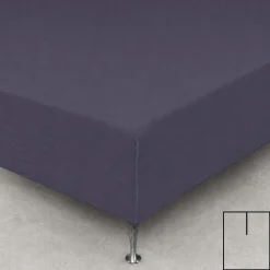 Splitlagen - U-split - 160x200 cm - Mørkeblå - 100% Bomuld jersey lagen - Stræklagen til elevationsseng