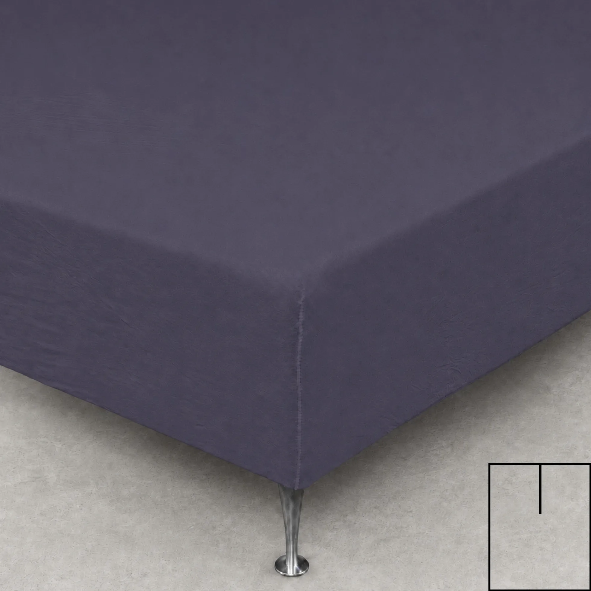 Splitlagen - U-split - 160x200 cm - Mørkeblå - 100% Bomuld jersey lagen - Stræklagen til elevationsseng