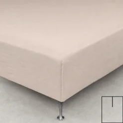 Splitlagen - U-split - 180x200 cm - Sandfarvet - 100% Bomuld jersey lagen - Stræklagen til elevationsseng