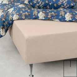 Splitlagen - U-split - 160x200 cm - Sandfarvet - 100% Bomuld jersey lagen - Stræklagen til elevationsseng