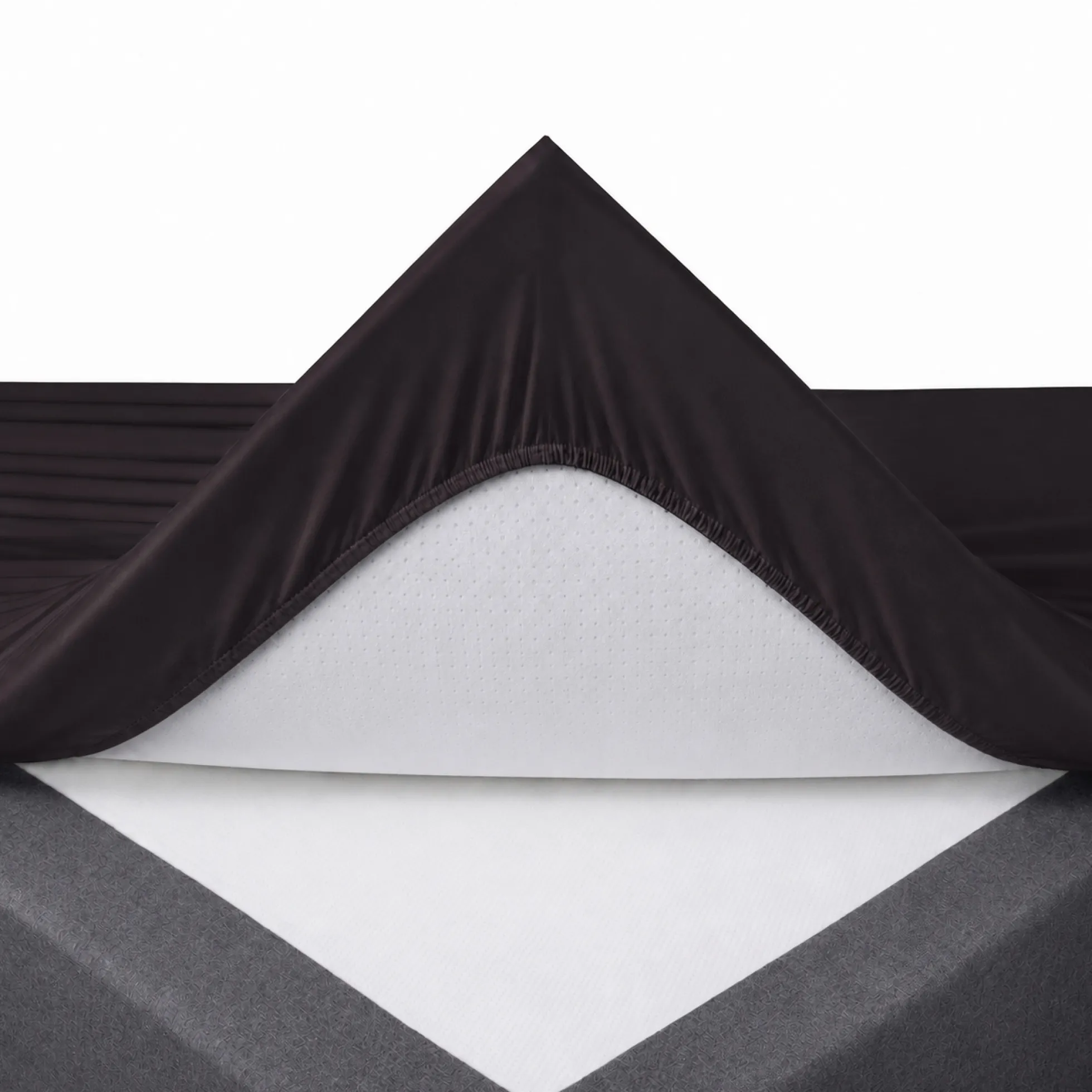 Splitlagen - U-split - 160x200 cm - Sort - 100% Bomuld jersey lagen - Stræklagen til elevationsseng