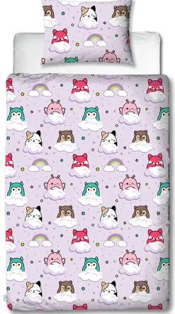 Squishmallows sengetøj - 150x210 cm - Squishmallows 2 i 1 sengesæt - 100% bomuld