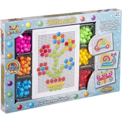 Stiftmosaik sæt - kreativ mosaikleg med farvede stifter - 180 dele