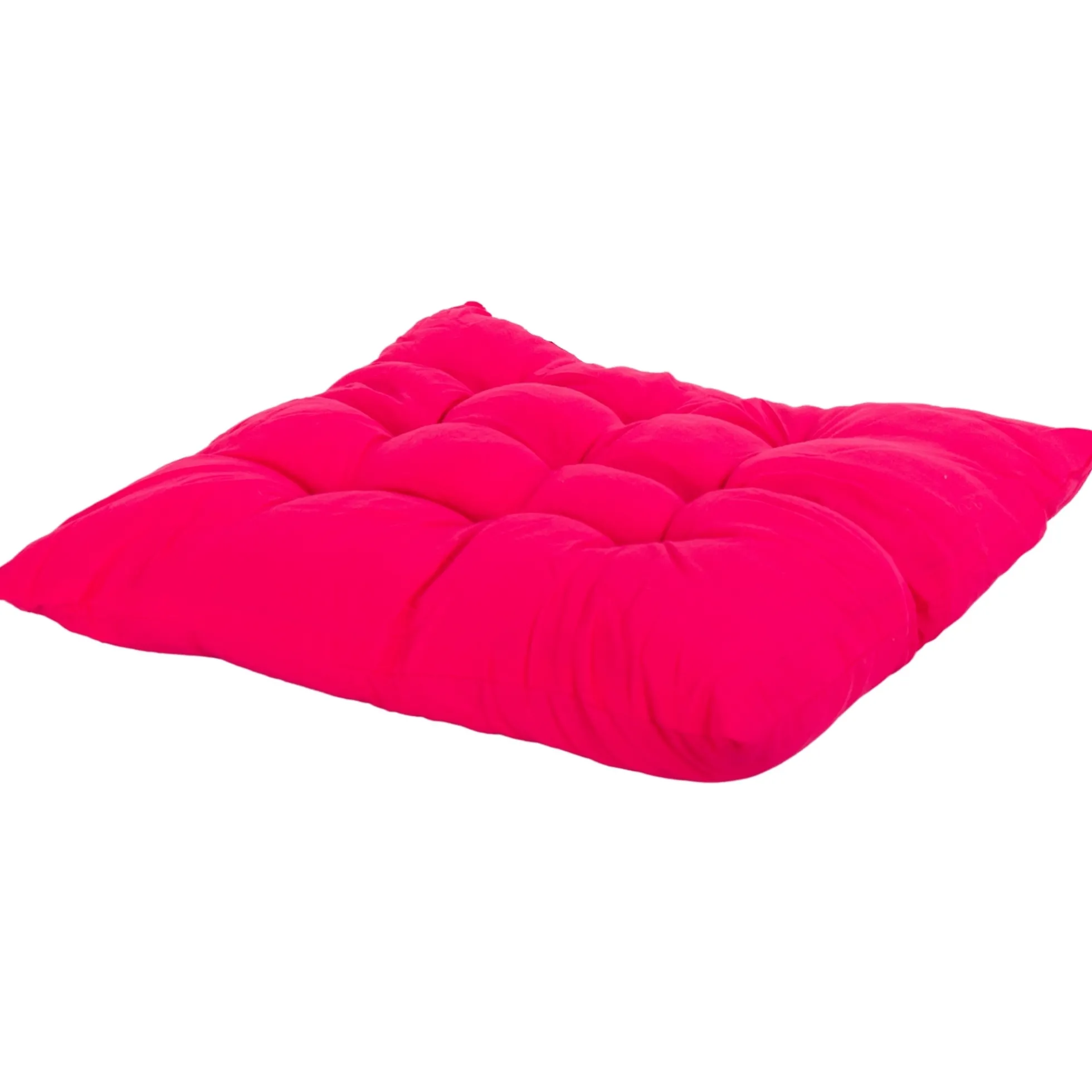 Stolehynde - 35x35x6 cm - Pink ensfarvet havehynde - Blød komfort hynde