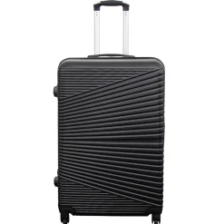 Stor kuffert - Nordic sort - Hardcase kuffert - Smart rejsekuffert