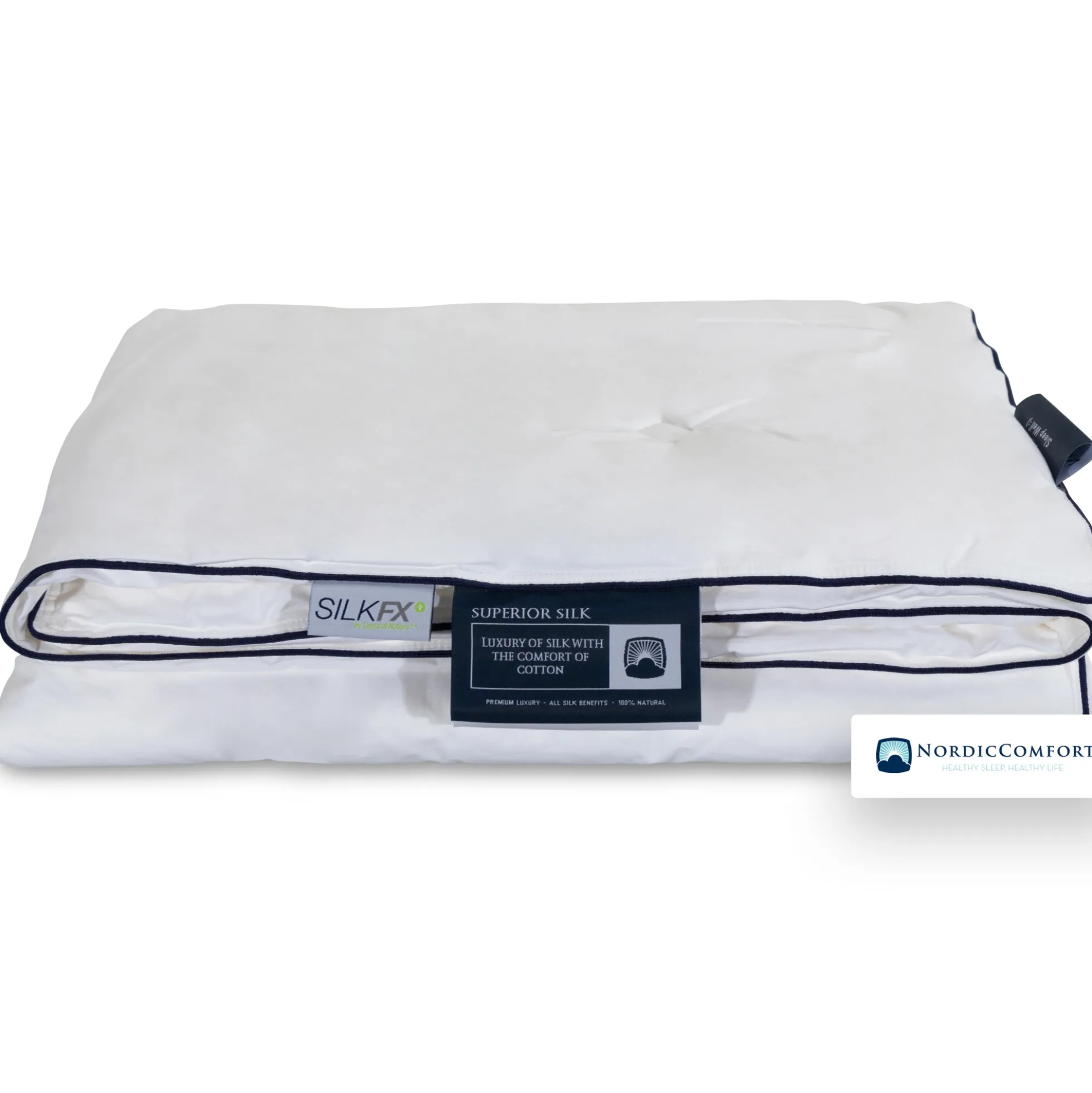 Sval sommer silkedyne med 100% langfibret silke - 140x200 cm - Nordic comfort Superior