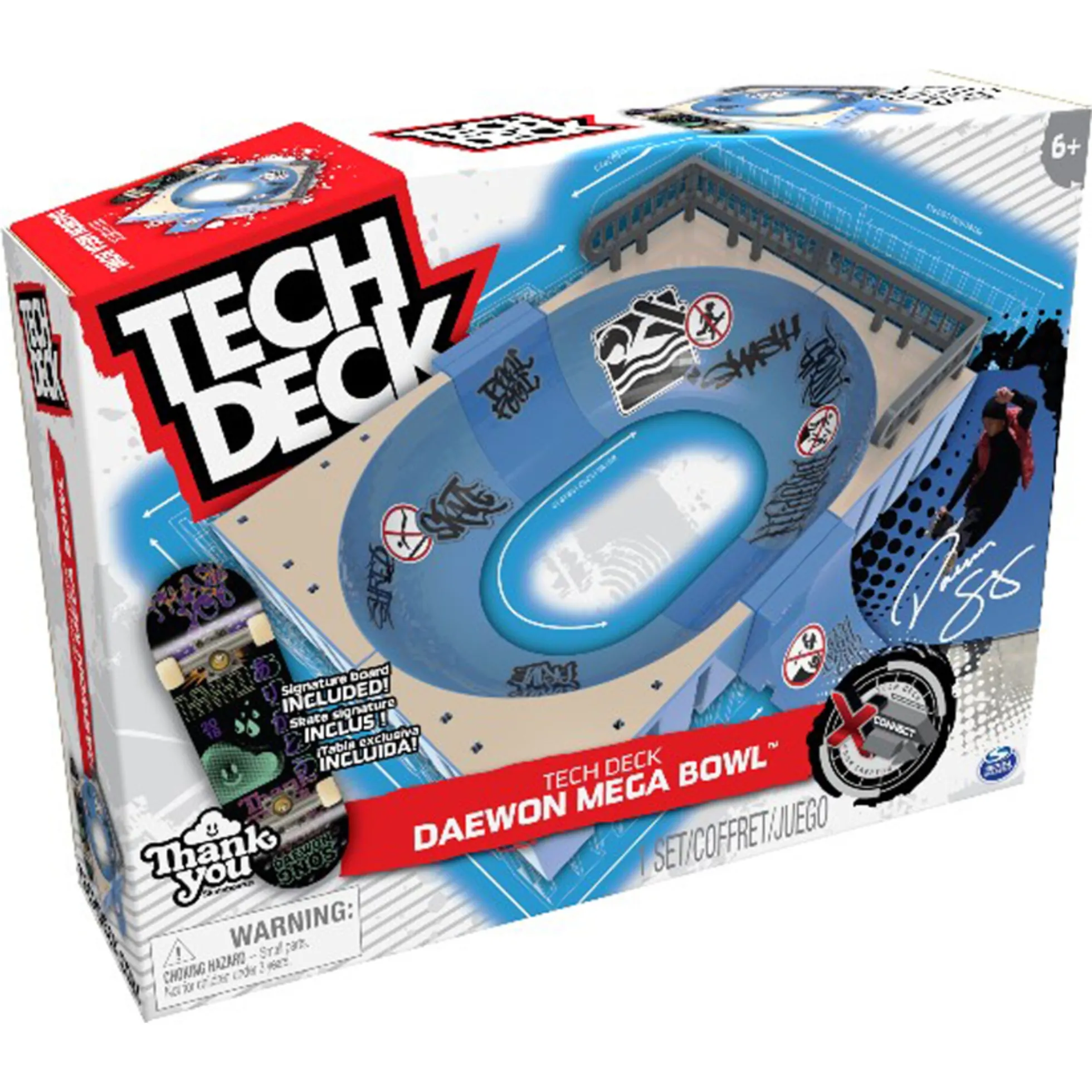 Tech Deck X-Connect Daewon Mega Bowl skatepark med fingerboard - 31 dele