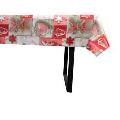 Tekstil voksdug - 140 cm bred - Juledug - På metermål - Christmas Hearts - Voksdug med akrylbelægning
