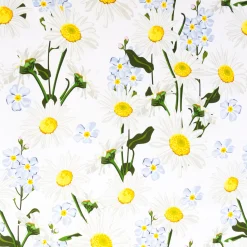 Tekstil voksdug - 140 cm bred - 30 meters rulle - Blooming Daisies - Voksdug med akrylbelægning