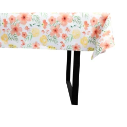 Tekstil voksdug - 140 cm bred - 30 meters rulle - Big Flower Multi - Voksdug med akrylbelægning