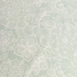 Tekstil voksdug - 140 cm bred - På metermål - Flower Green - Voksdug med akrylbelægning