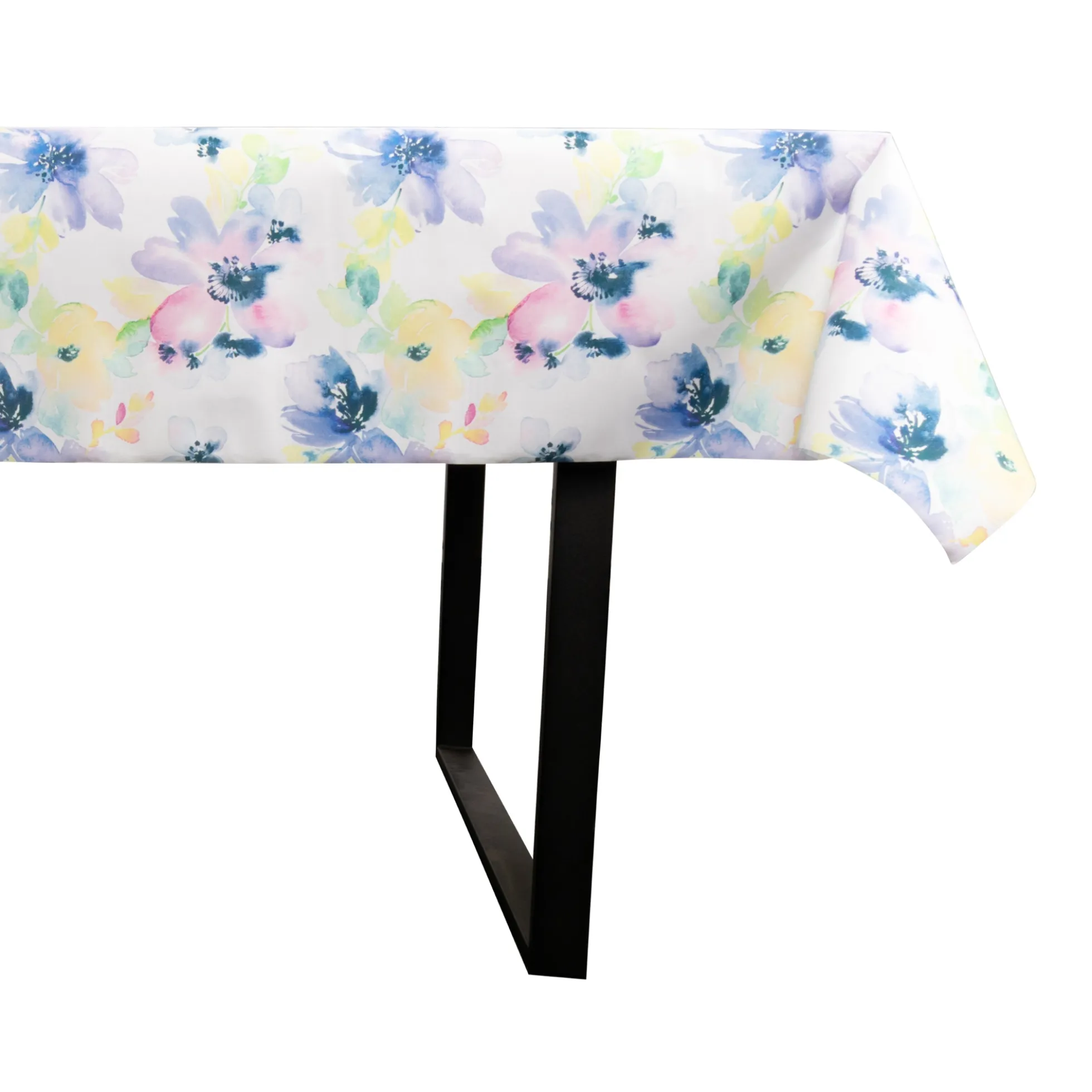 Tekstil voksdug - 140 cm bred - På metermål - Flower Blue - Voksdug med akrylbelægning