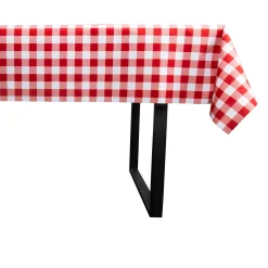 Tekstil voksdug - 140 cm bred - På metermål - Check Red - Voksdug med akrylbelægning