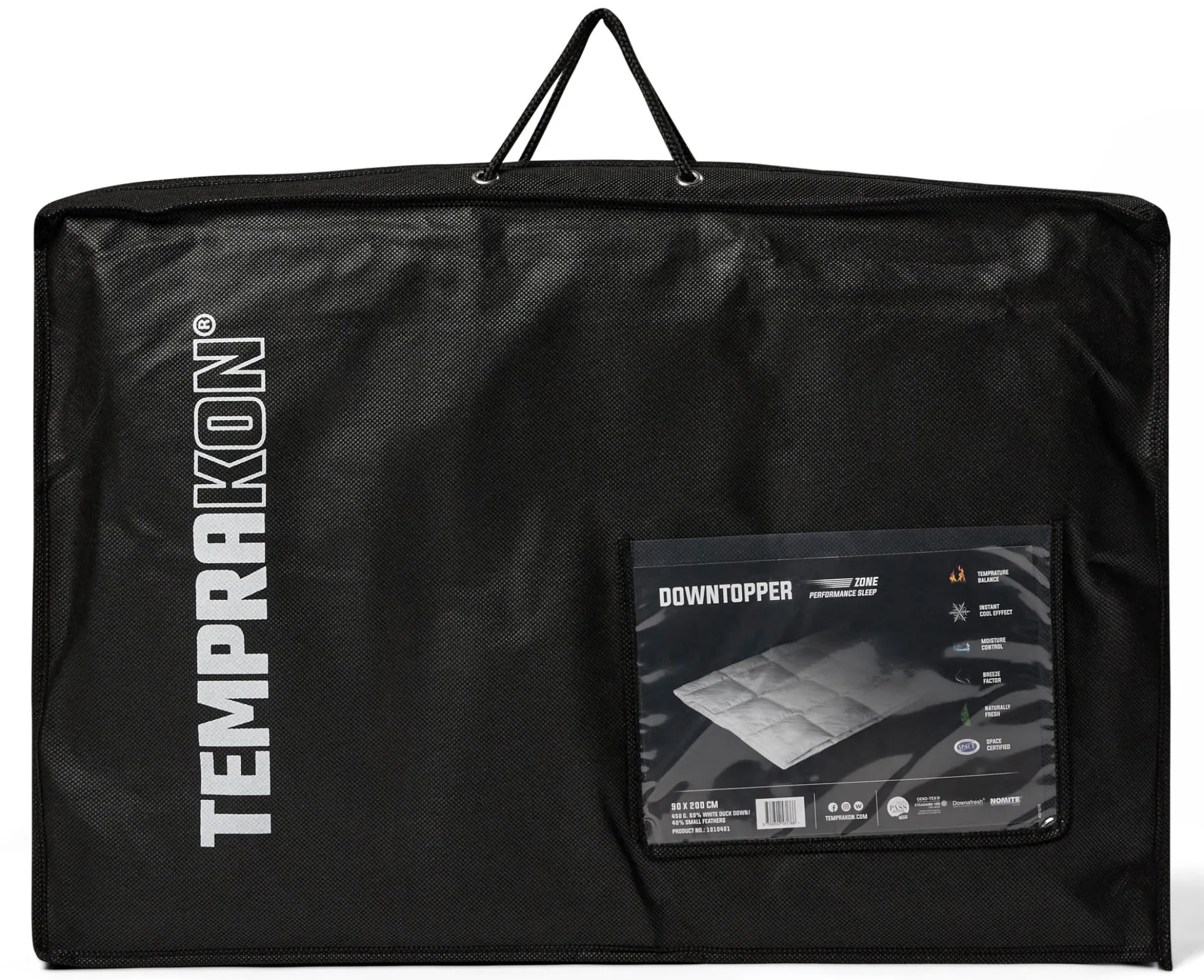 Temperatur regulerende U-Split Rullemadras - 180x200 cm - Downtopper Temprakon Zone