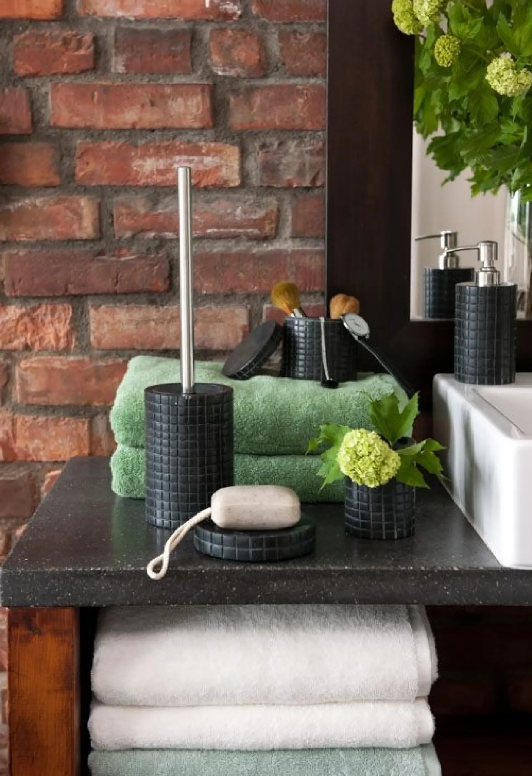 Toiletbørste i sten - Turiform - 40x10 cm