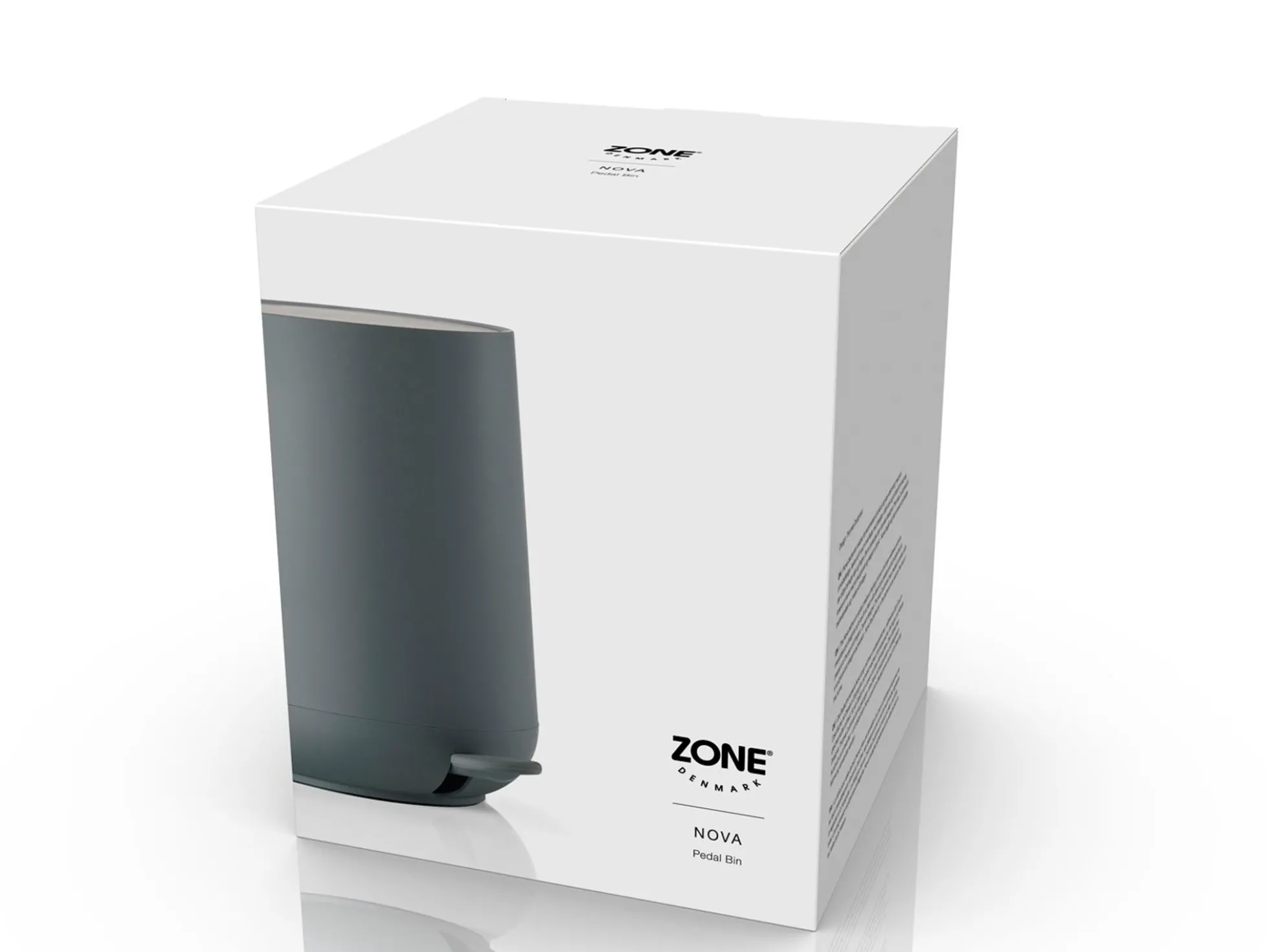 Toiletspand - 3L - Zone Denmark - Nova One Grey pedalspand