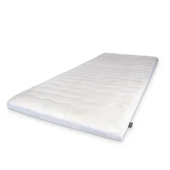 Topmadras 7 zoner - 180x200 cm - Højde på 7 cm - Antibakterielt betræk med aloe vera - Memoryskum top madras til dobbelt seng - By Borg