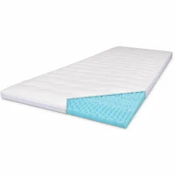 Topmadras 7 zoner - 180x200 cm - Højde på 7 cm - Antibakterielt betræk med aloe vera - Memoryskum top madras til dobbelt seng - By Borg