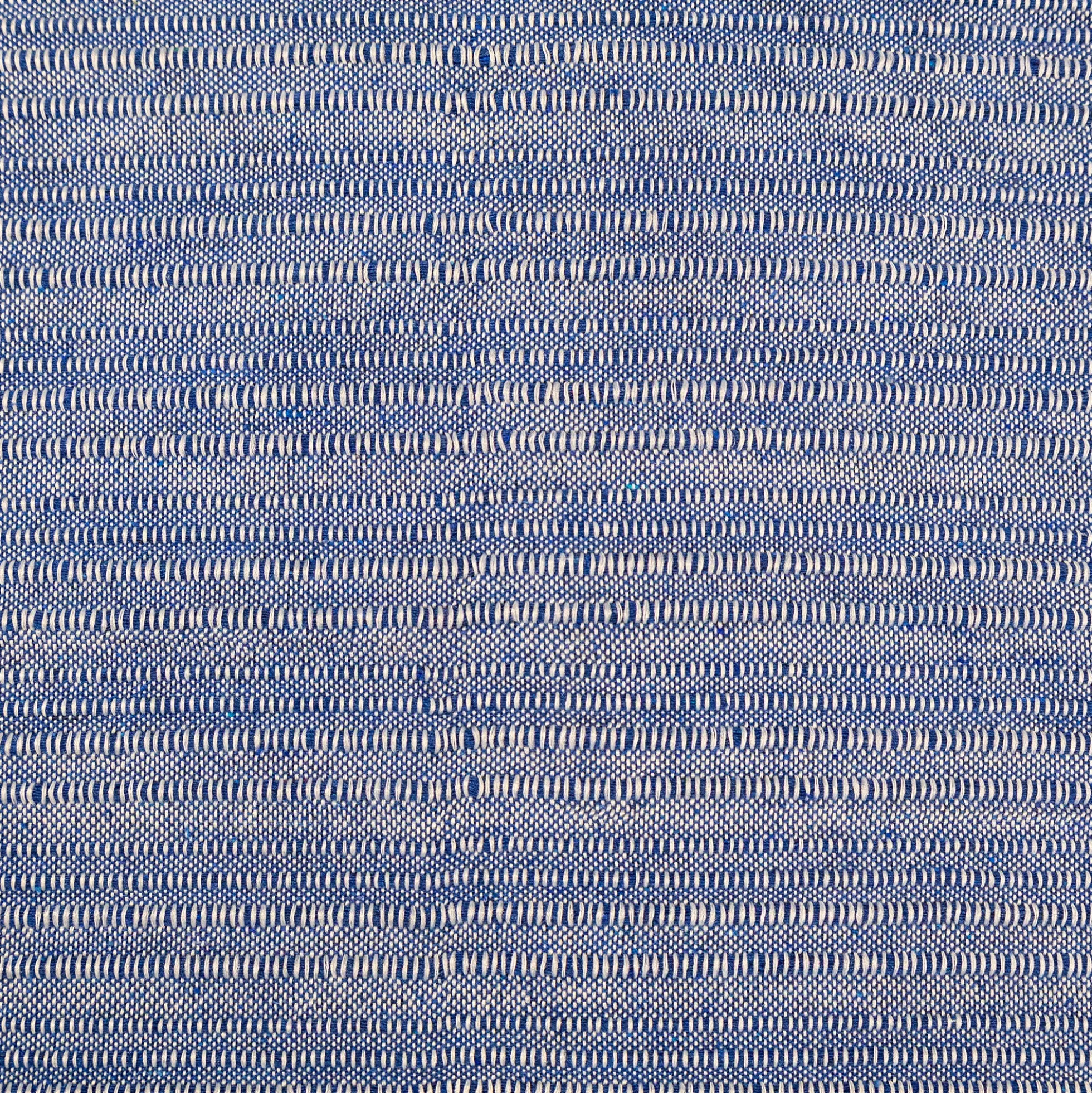 Tæppe 130x180 cm - Bomuld - Blå tyk vævet plaid