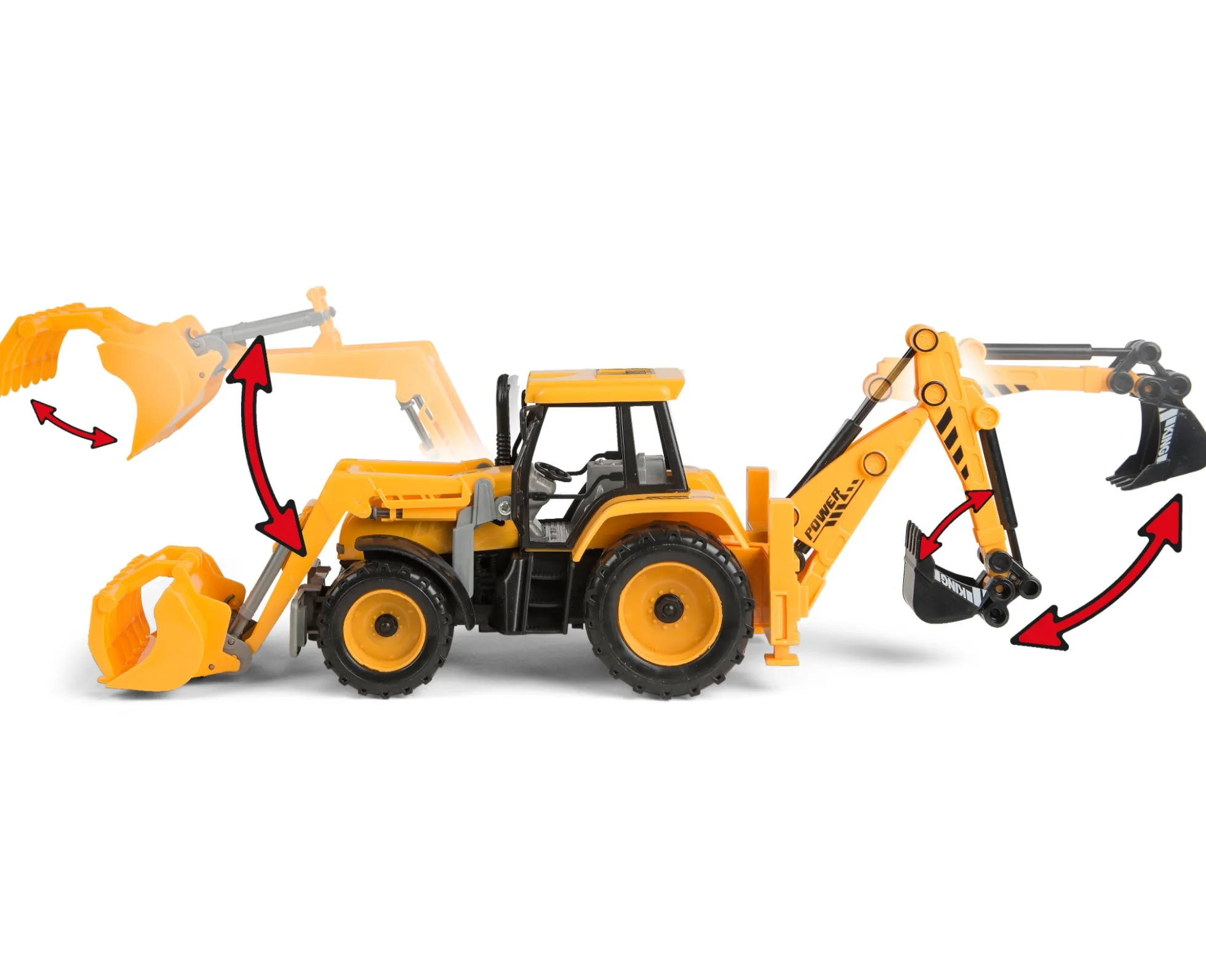 Traktor med frontgrab og rendegraver - 32 cm