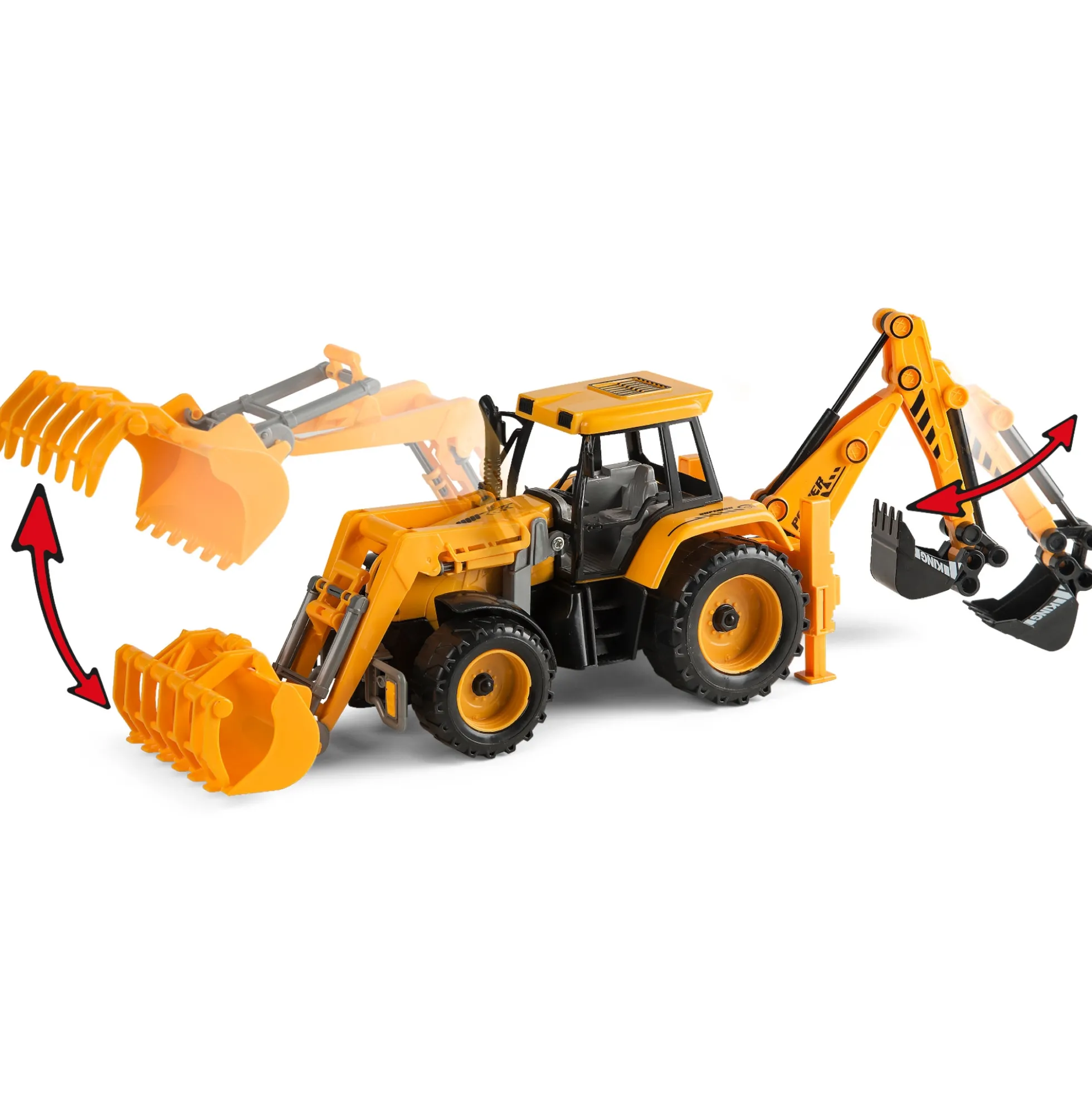 Traktor med frontgrab og rendegraver - 32 cm
