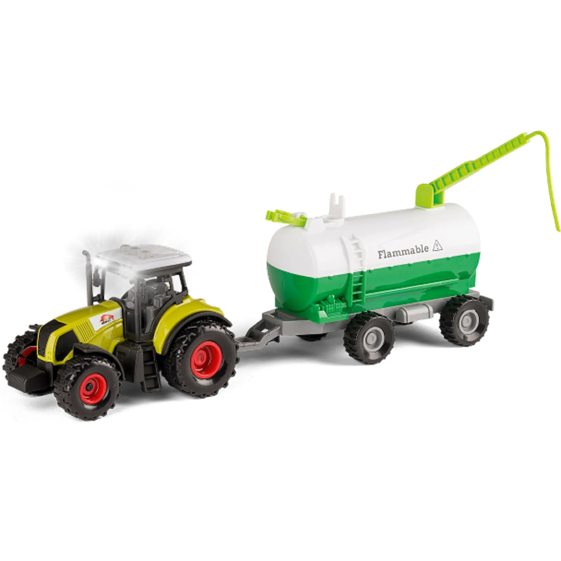 Traktor med gyldevogn 35x10 cm - Grøn