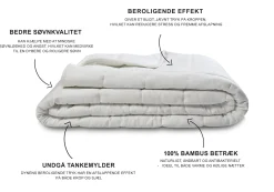 Tyngdedyne 5 kg - Vægtdyne i 100 % bambus betræk - Kølende og åndbar effekt - 140x200 cm - Borg Living