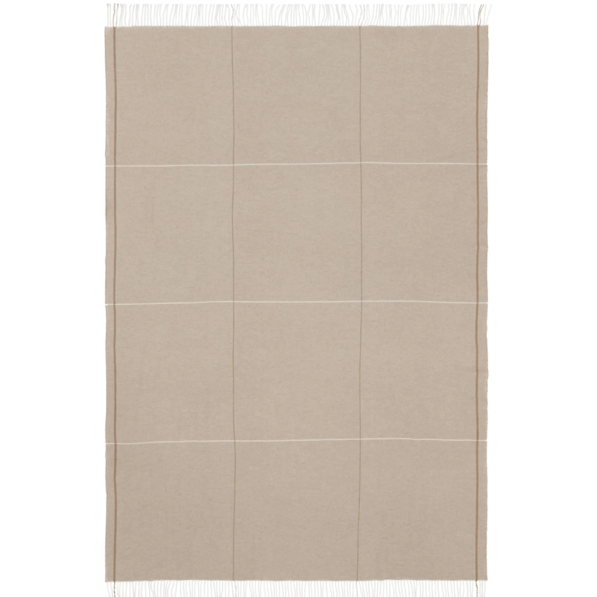 Uldplaid i 80% lammeuld - Ekstra blødt Høie of Scandinavia lammeulds plaid - Monte Viso beige