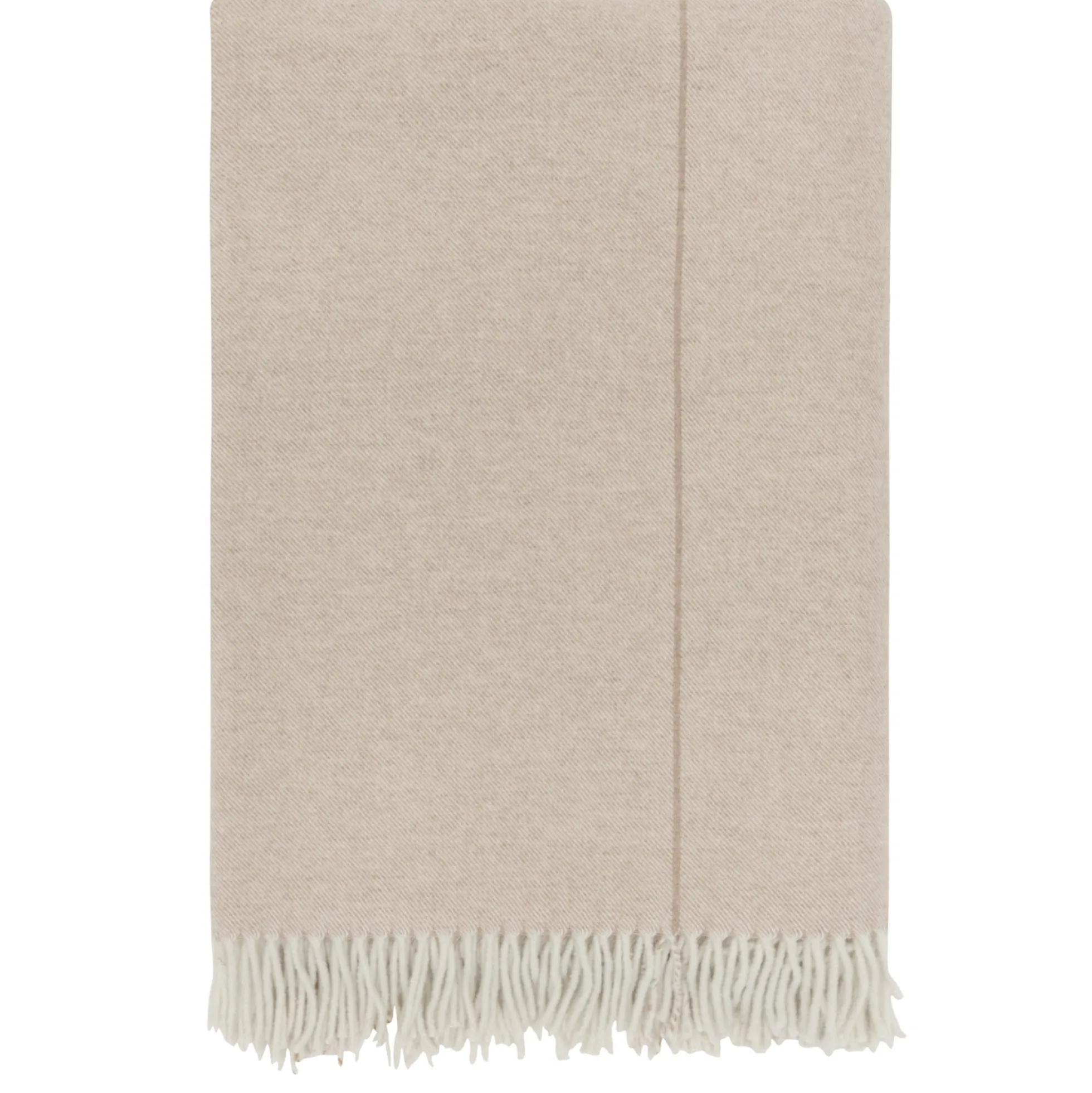 Uldplaid i 80% lammeuld - Ekstra blødt Høie of Scandinavia lammeulds plaid - Monte Viso beige
