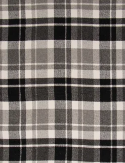Uldplaid med finkæmmet uld - 130x200 cm - Blødt uldtæppe med flotte grå tern - By Borg plaid