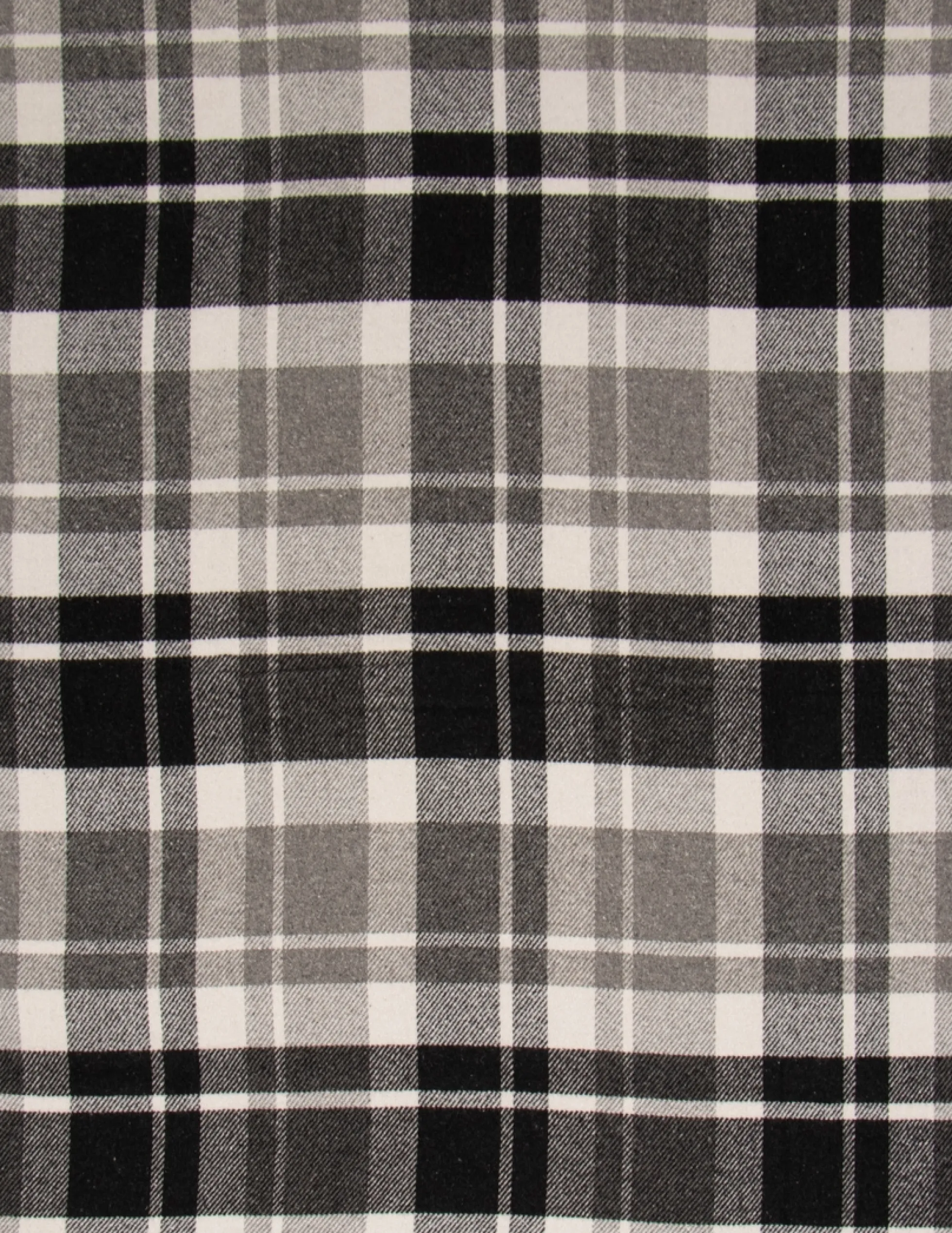 Uldplaid med finkæmmet uld - 130x200 cm - Blødt uldtæppe med flotte grå tern - By Borg plaid