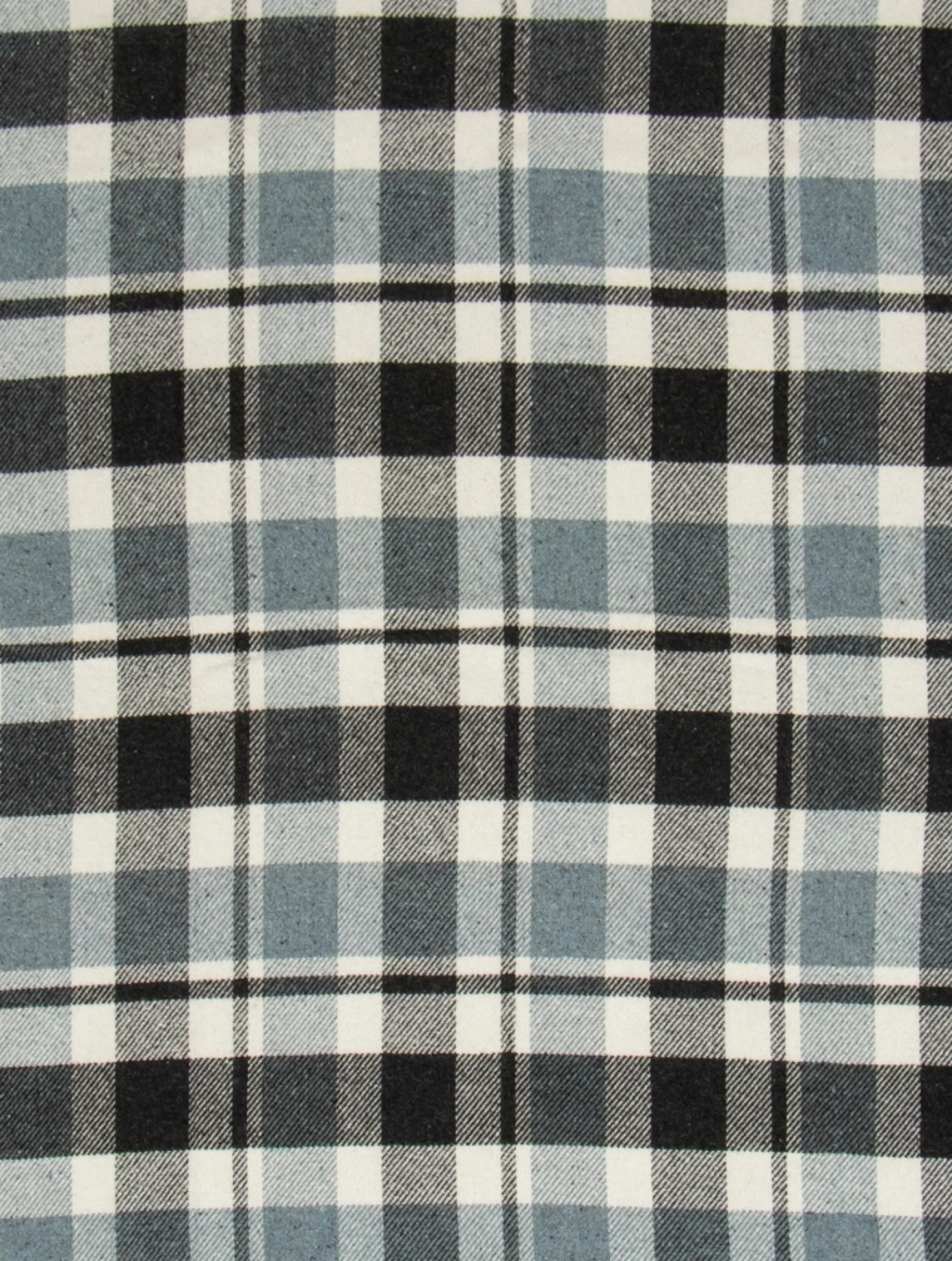 Uldplaid med finkæmmet uld - 130x200 cm - Blødt uldtæppe med flotte blå tern - By Borg plaid