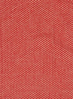Uldplaid med finkæmmet uld - 130x200 cm - Blødt uldtæppe med rød zigzag mønster - By Borg plaid