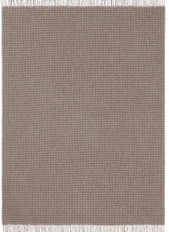 Uldplaid - 100% ren ny uld - Høie of Scandinavia uldtæppe - Teide brun - 120x180 cm