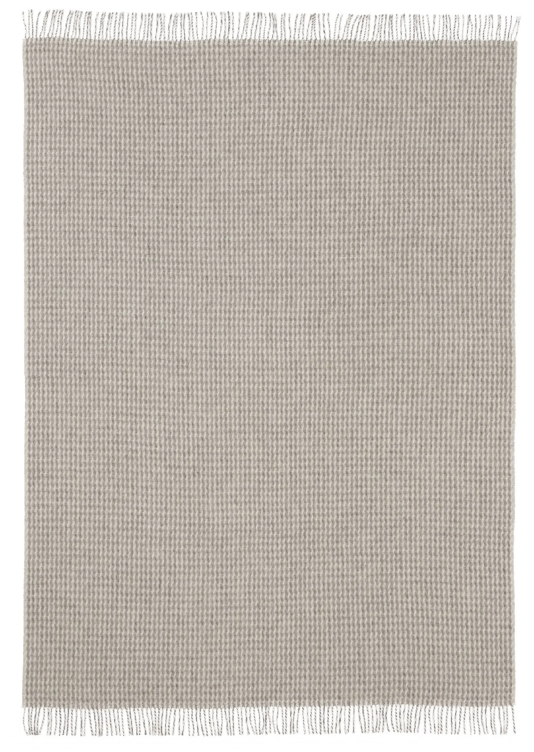 Uldplaid - 100% Ren ny uld - Høie of Scandinavia uldtæppe - Teide nature - 120x180 cm