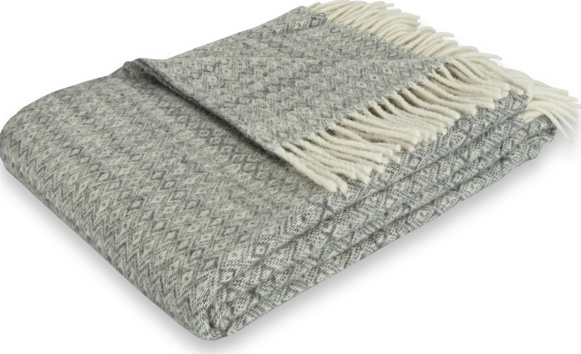 Uldplaid - 100% Uld - 130x200 cm - Nordic grå