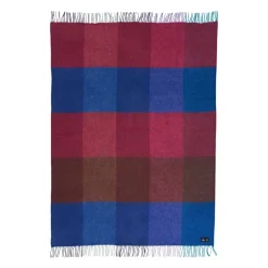 Uldplaid - 130x200 cm - Gotlanduld/lammeuld - Gotland Check Mauve