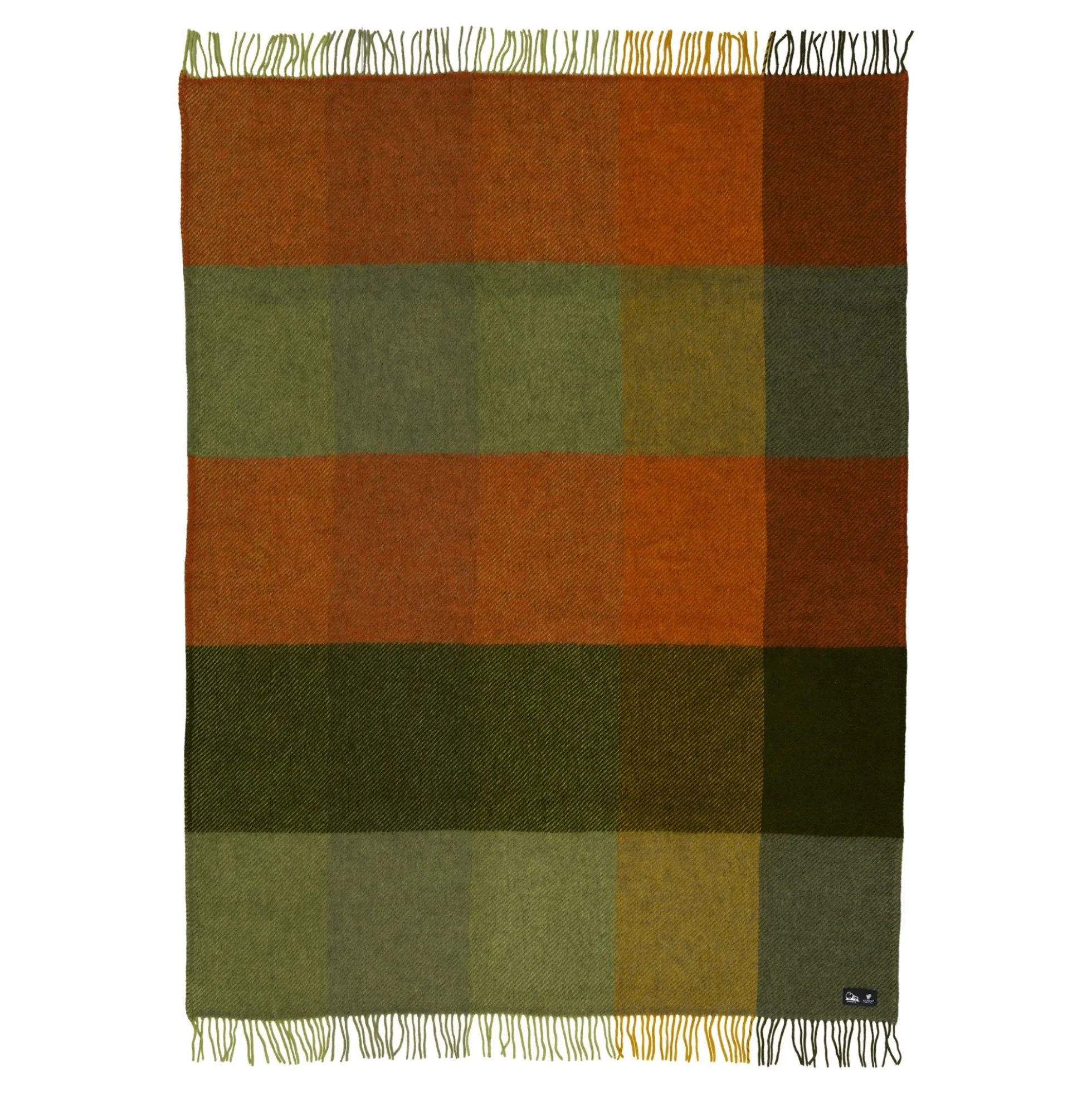 Uldplaid - 130x200 cm - Gotlanduld/lammeuld - Gotland Check Green